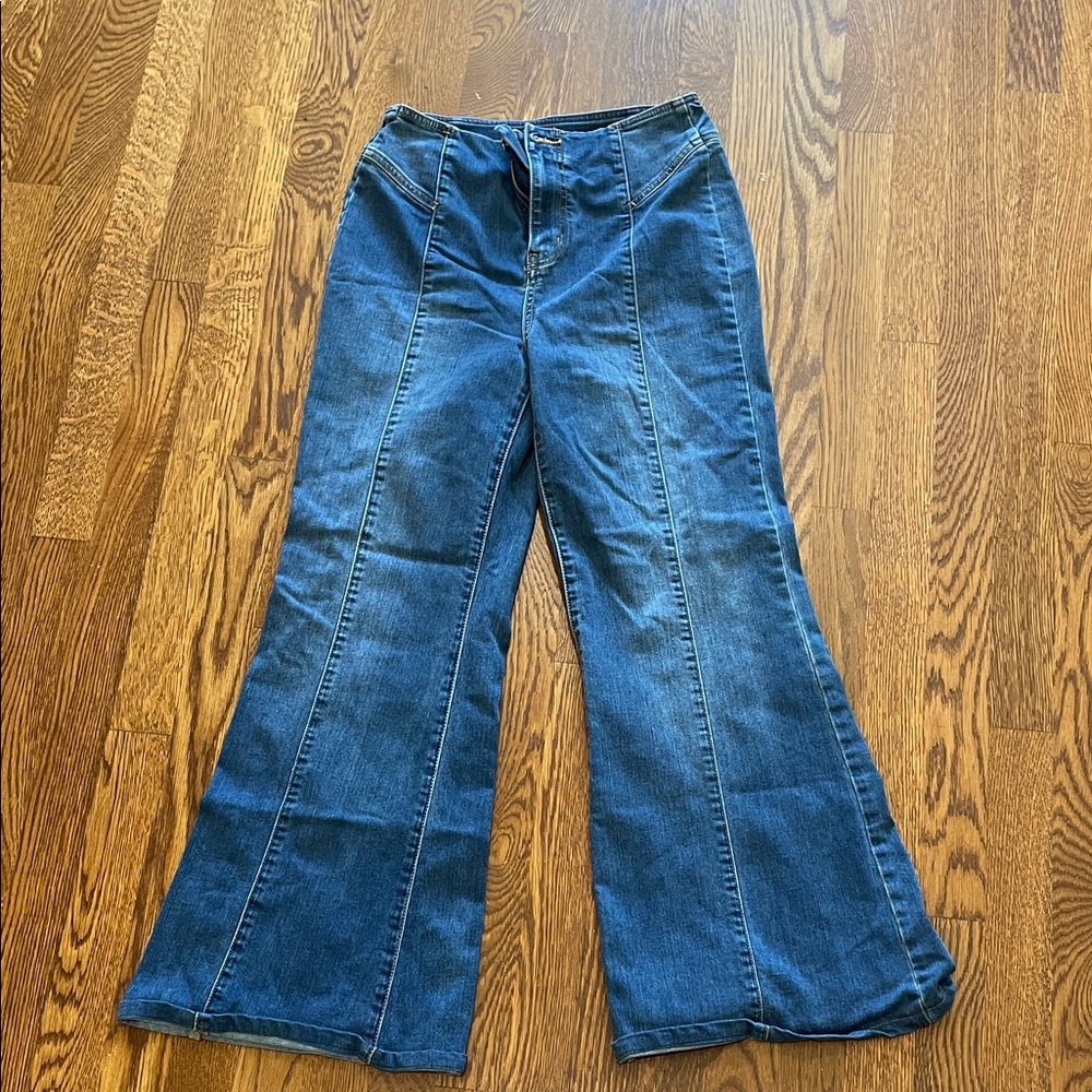 We The Free Dark Blue Flare Jeans